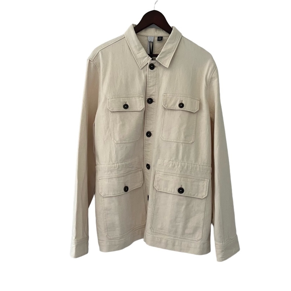 Ted Baker Men's Mmo-Cycle Summer/Fall Utility Jacket Ecru NWT Size L (4) - Picture 2 of 8